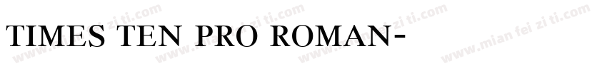 times ten pro roman字体转换